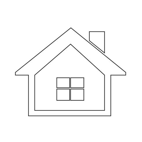 Huis pictogram symbool teken vector