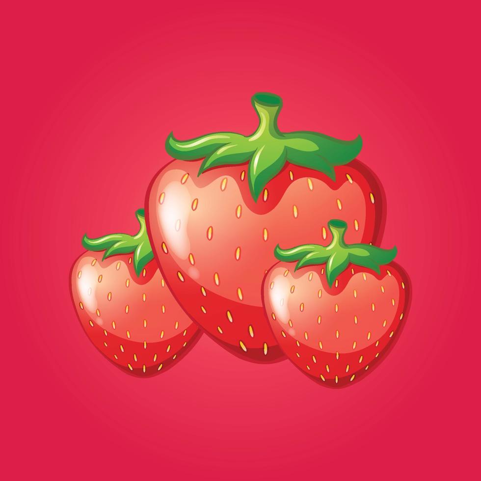 aardbei fruit gratis vector