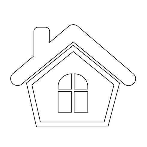 Huis pictogram symbool teken vector