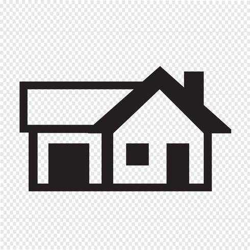 Huis pictogram symbool teken vector