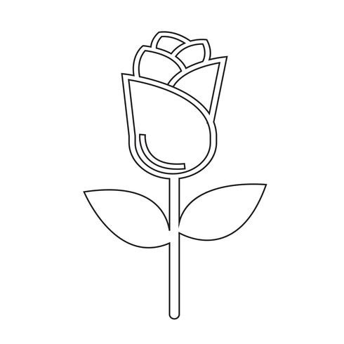 rose pictogram symbool teken vector