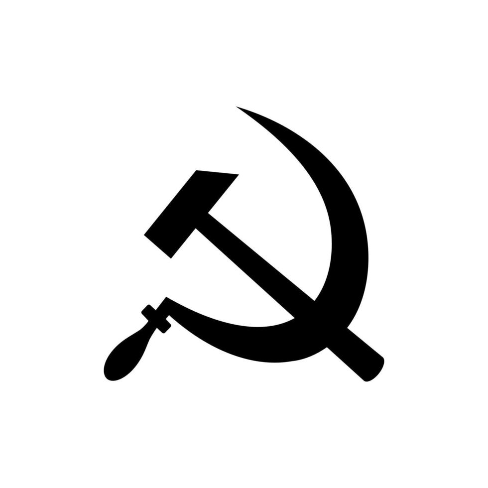 hamer en sikkel geïsoleerd op een witte achtergrond, vector. hamer en sikkel geïsoleerd op een witte achtergrond. sovjet unie proletarische solidariteit vector