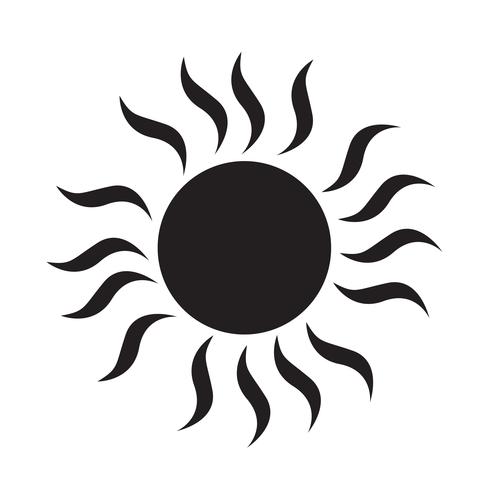 Zon pictogram symbool teken vector