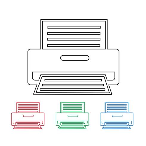 Printer pictogram symbool teken vector