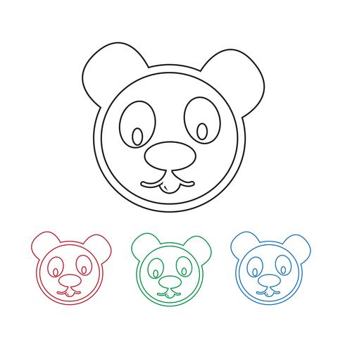 Panda pictogram symbool teken vector