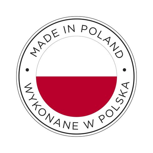 Gemaakt in Polen vlagpictogram. vector