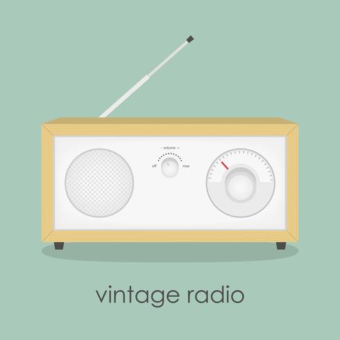 Radio Cute cartoon doodle illustratie. vector