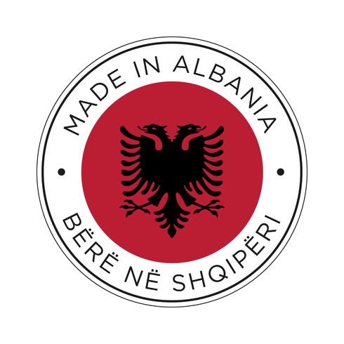 Gemaakt in Albanië vlagpictogram. vector