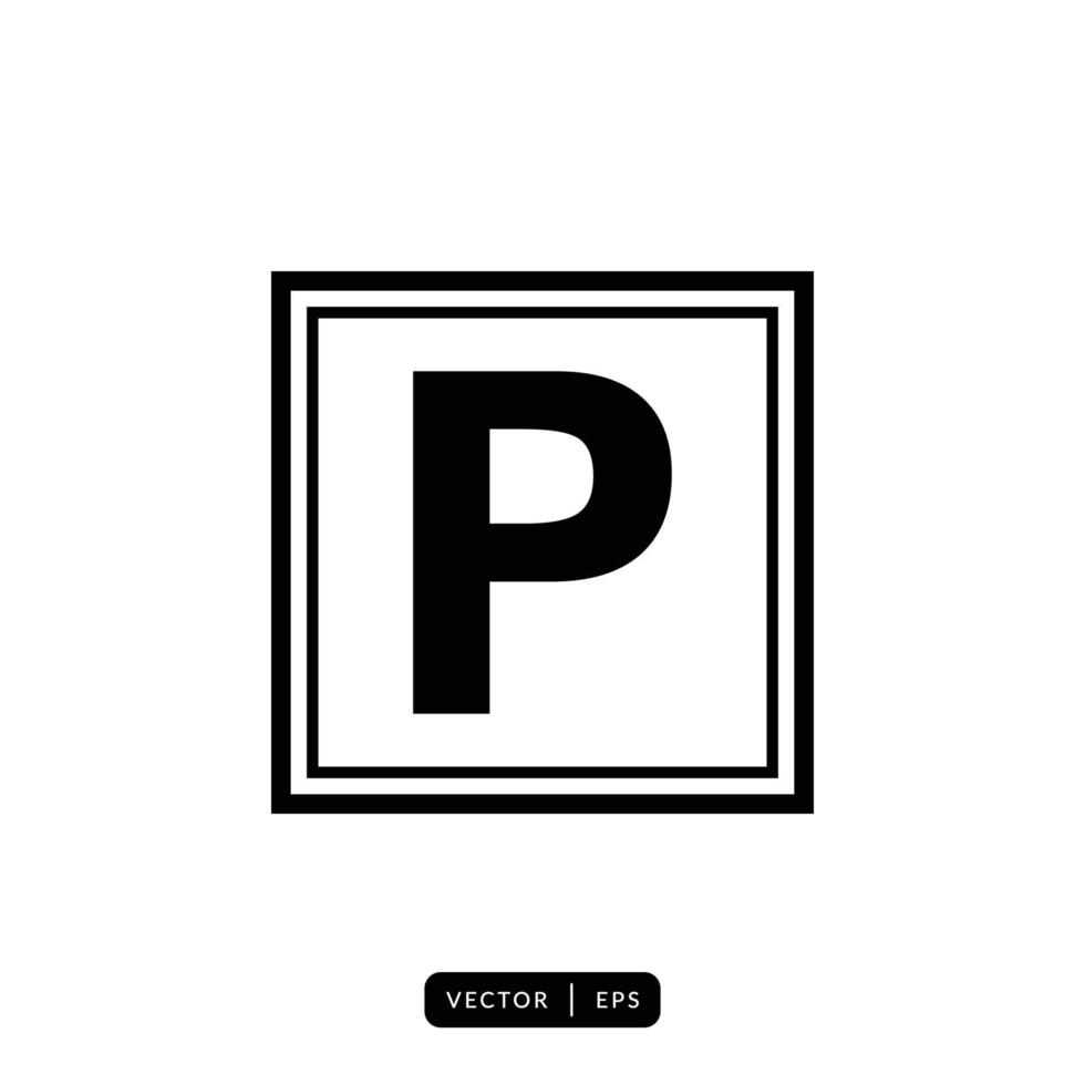 parkeren pictogram vector - teken of symbool