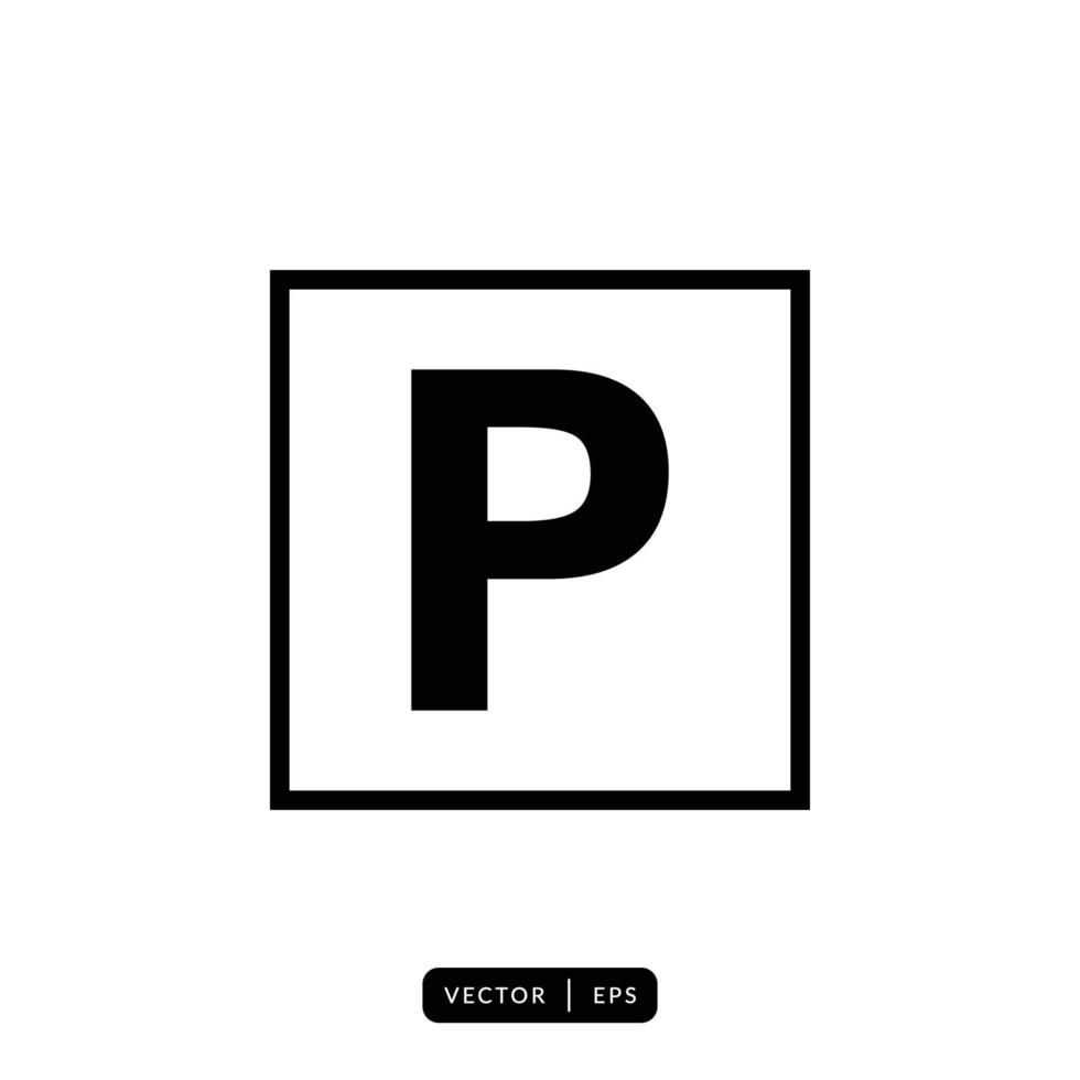 parkeren pictogram vector - teken of symbool