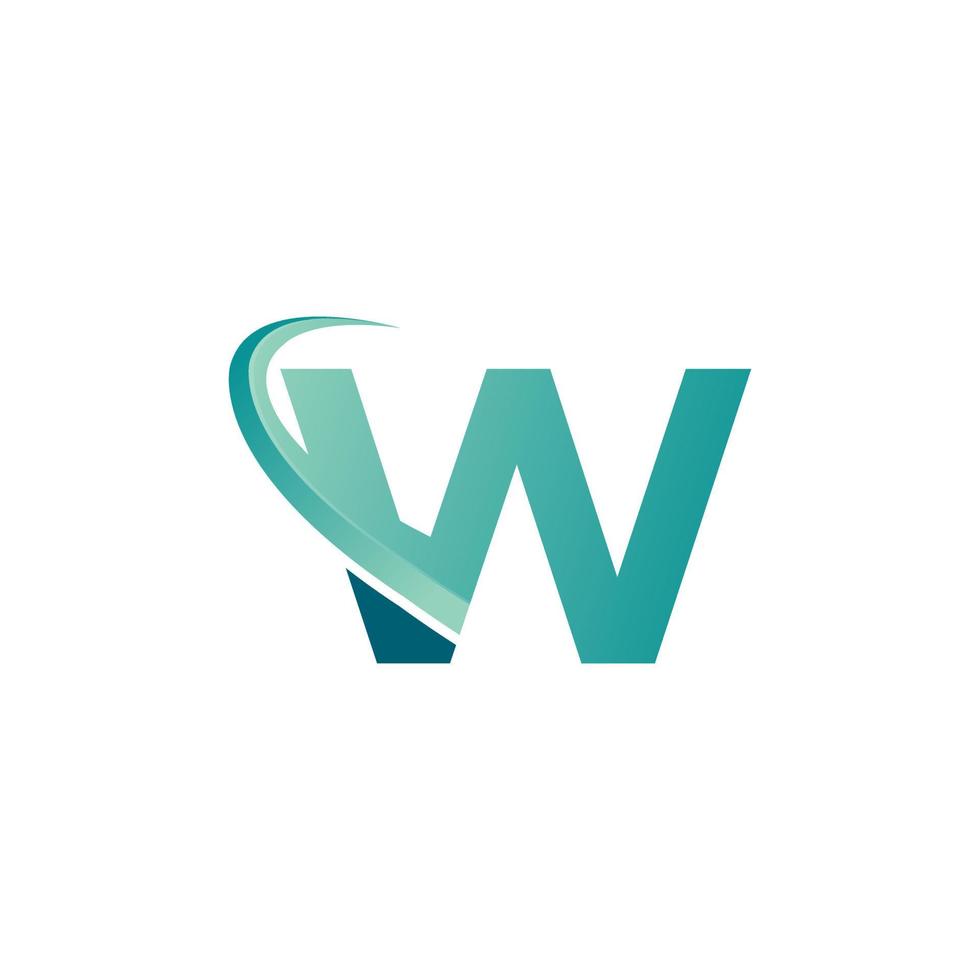 letter w reizen met pijl logo ontwerpsjabloon. vector eps 10