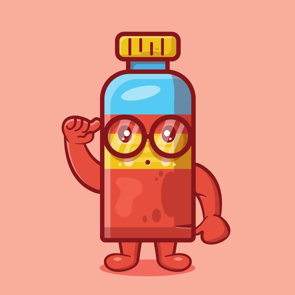 genie sap fles karakter mascotte geïsoleerde cartoon in vlakke stijl vector