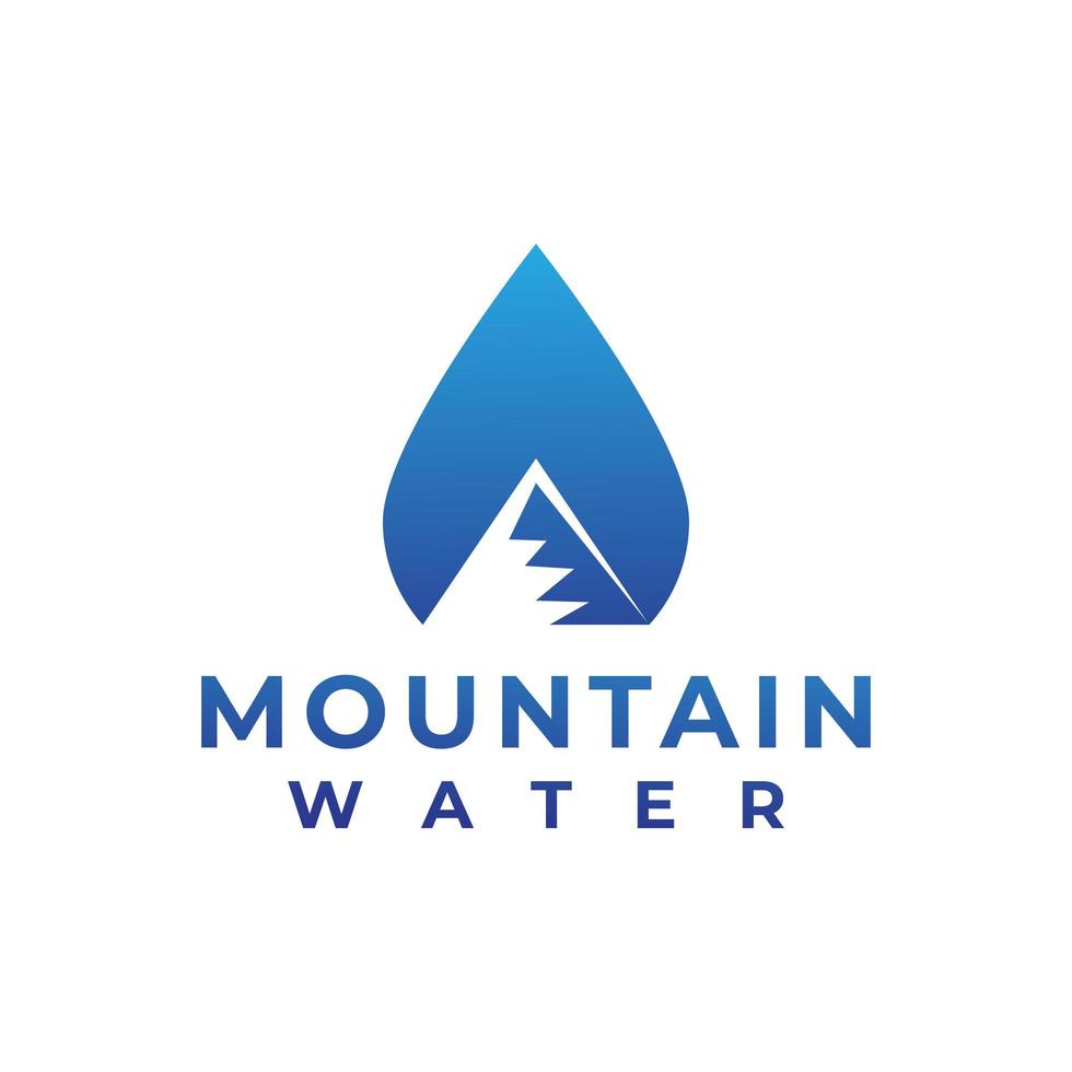 logo ontwerp bergwater vector