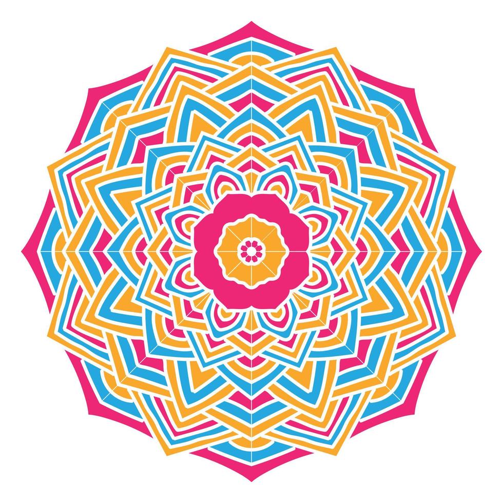 kleurrijk mandala-ontwerp voor boekomslag vector