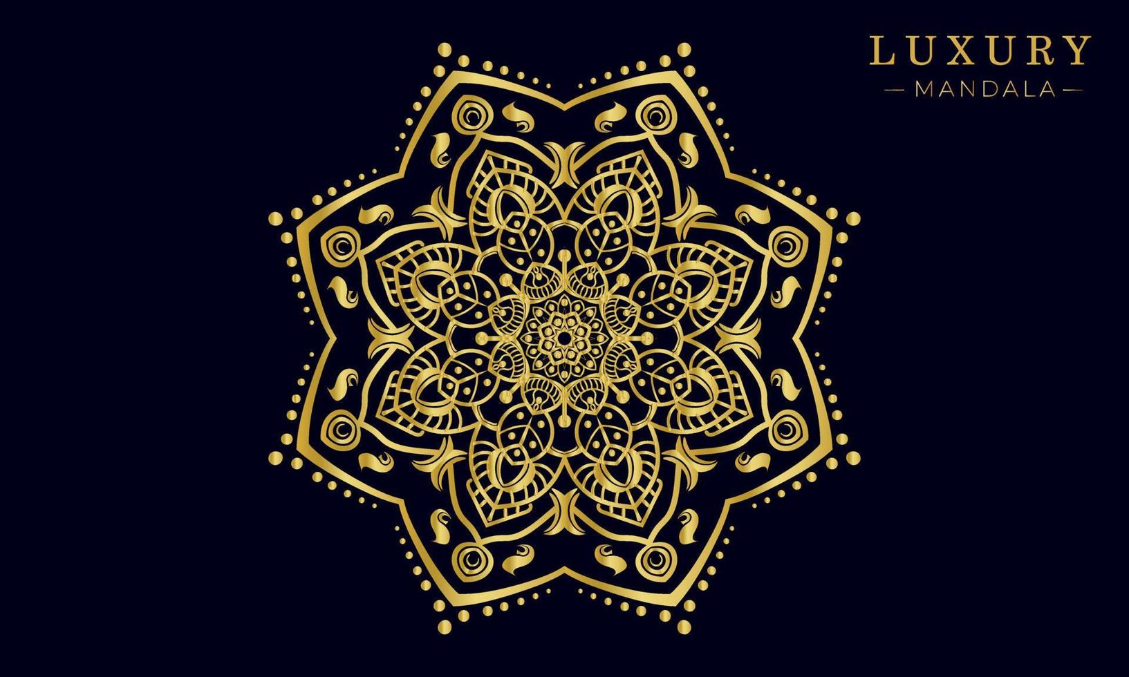 luxe mandala vector ontwerpsjabloon