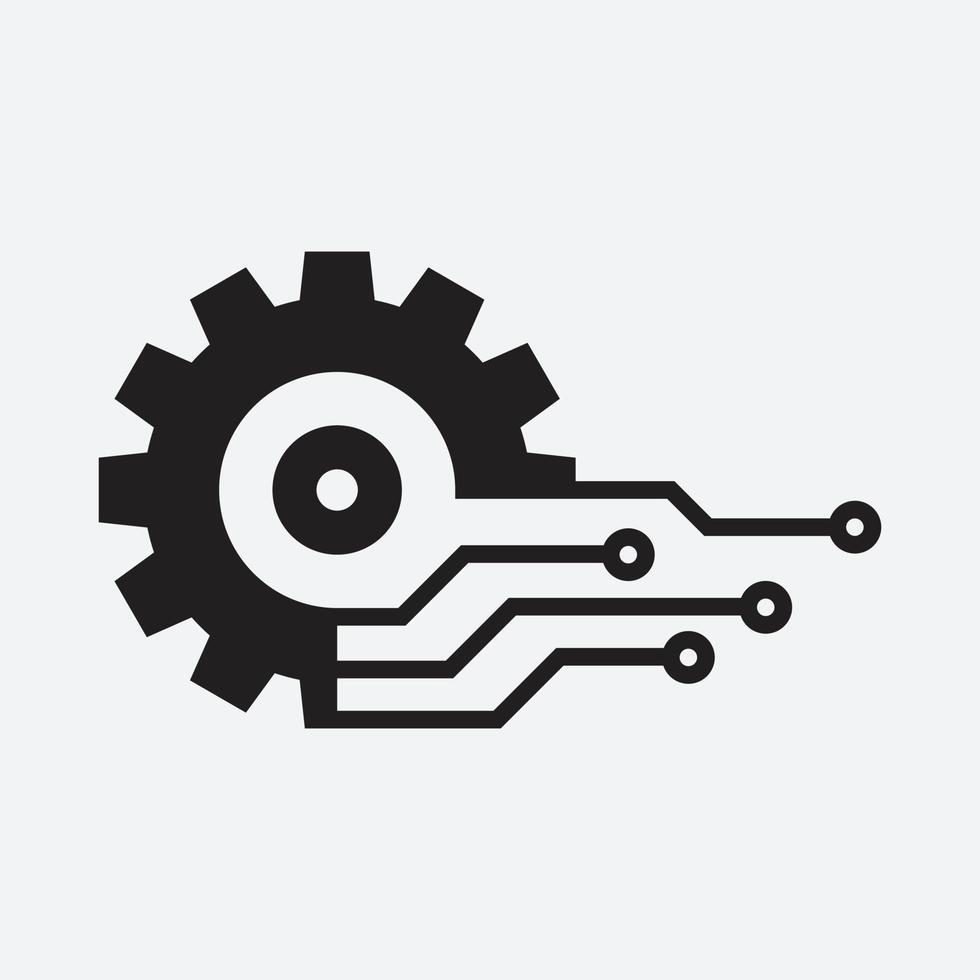 versnelling slimme eps pictogram. digitale technologie - vector bedrijfslogo