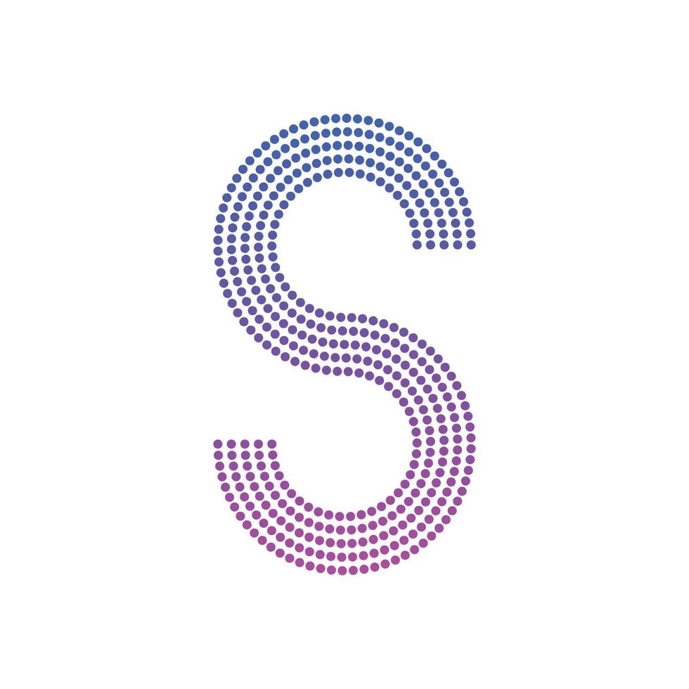 letter s stippen logo. vector