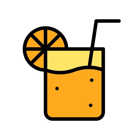 Jus d&#39;orange vector, tropische gerelateerde gevulde stijl pictogram vector