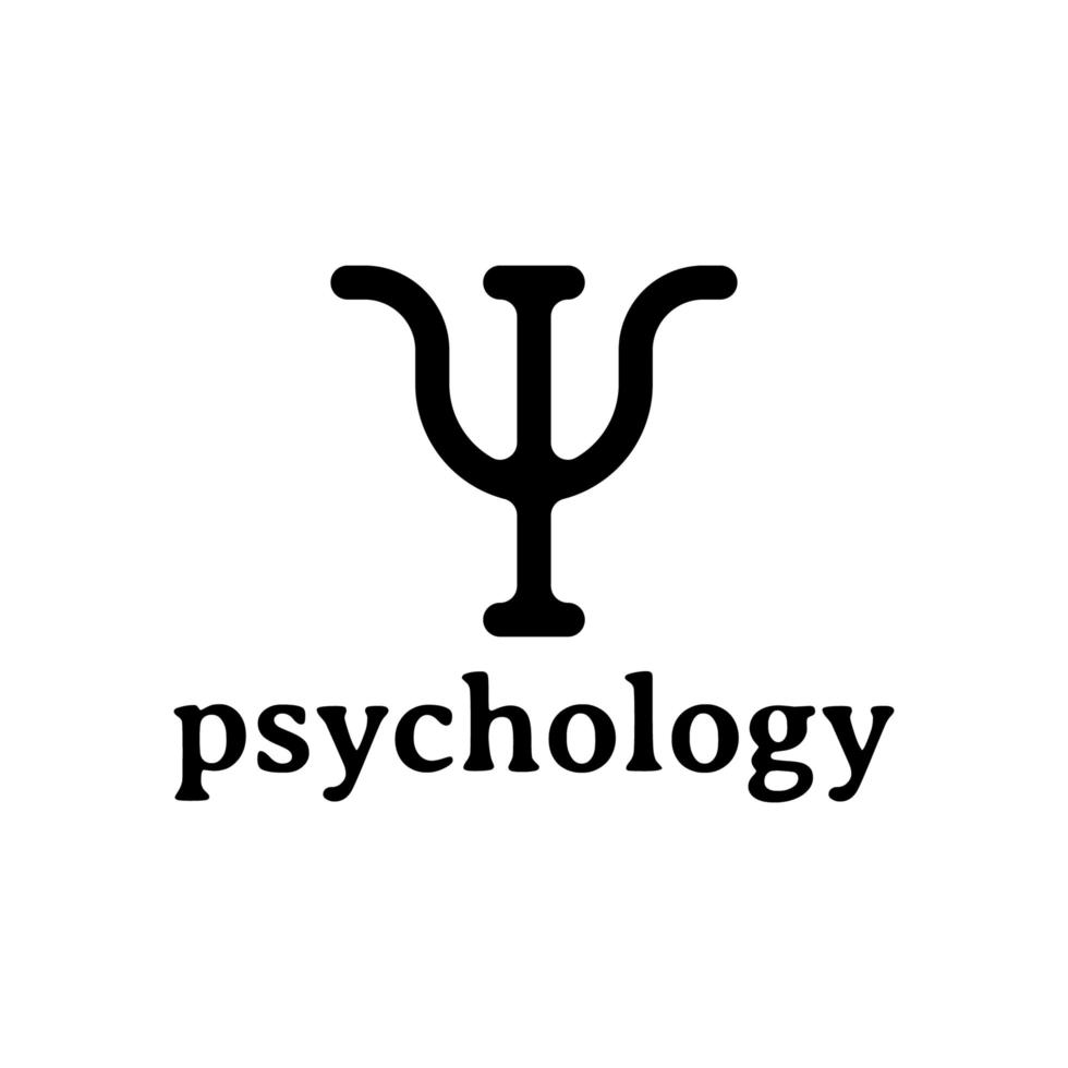 eenvoudig psychologie logo-ontwerp vector