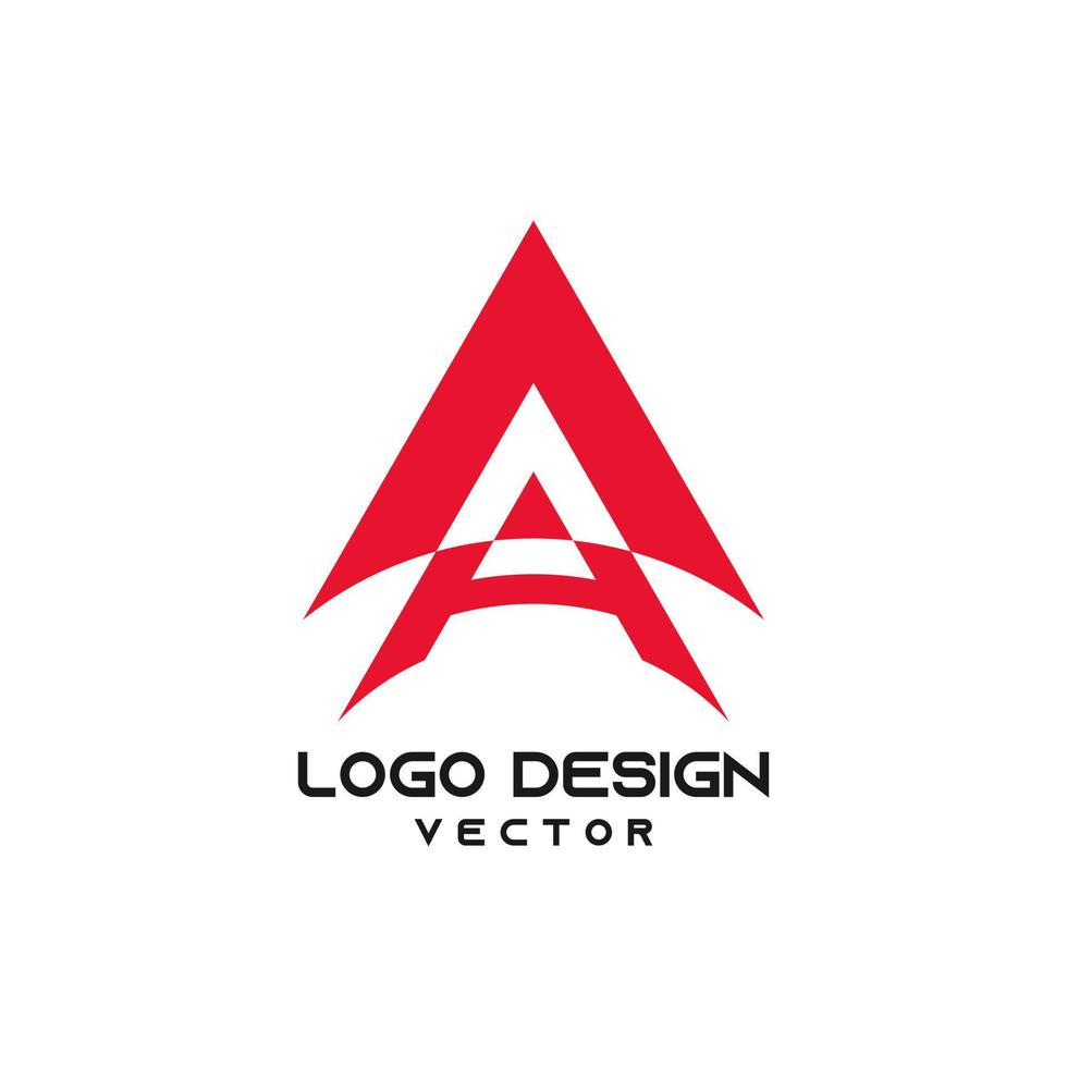 creatieve rode letter een logo ontwerp vector