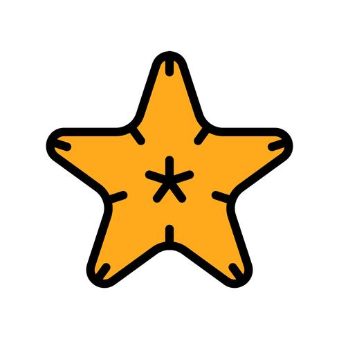 Starfish vector, tropische gerelateerde gevulde stijl pictogram vector