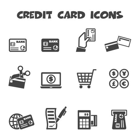 creditcard pictogrammen vector