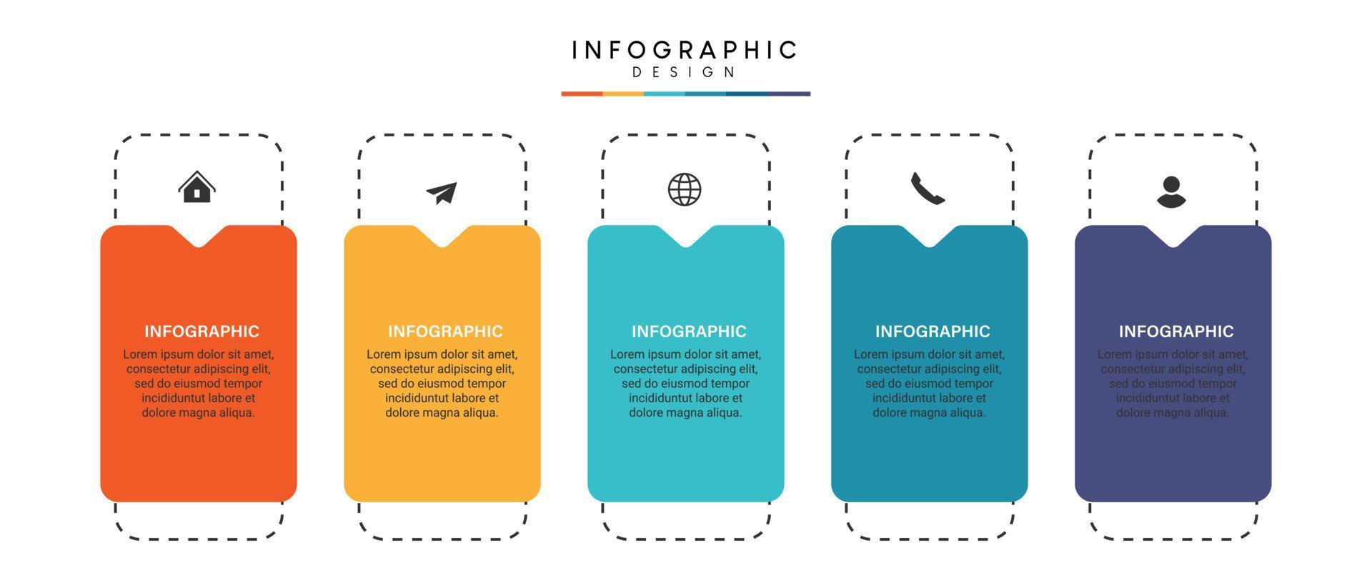 stappen business data visualisatie tijdlijn proces infographic sjabloonontwerp met pictogrammen vector