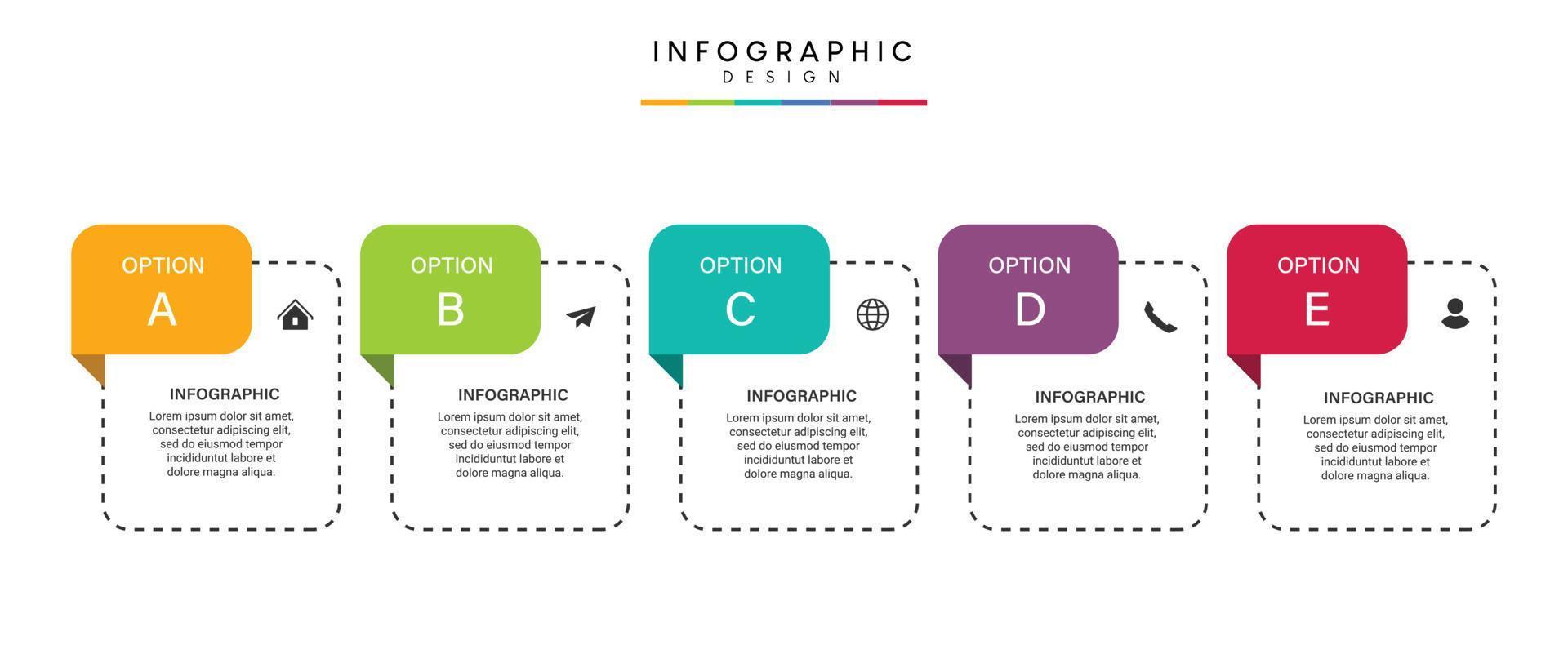 stappen business data visualisatie tijdlijn proces infographic sjabloonontwerp met pictogrammen vector