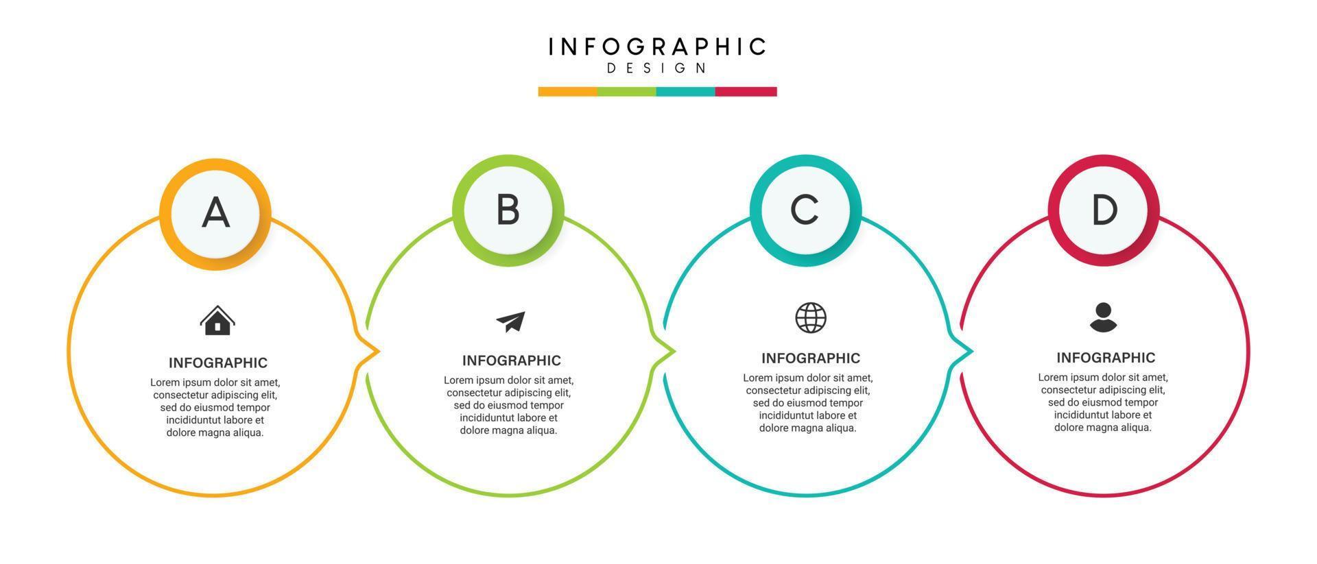 stappen business data visualisatie tijdlijn proces infographic sjabloonontwerp met pictogrammen vector