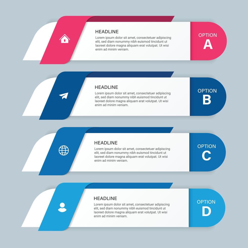 stappen business data visualisatie tijdlijn proces infographic sjabloonontwerp met pictogrammen vector