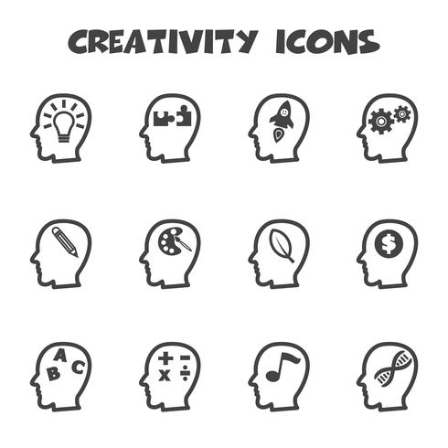 creativiteit pictogrammen symbool vector