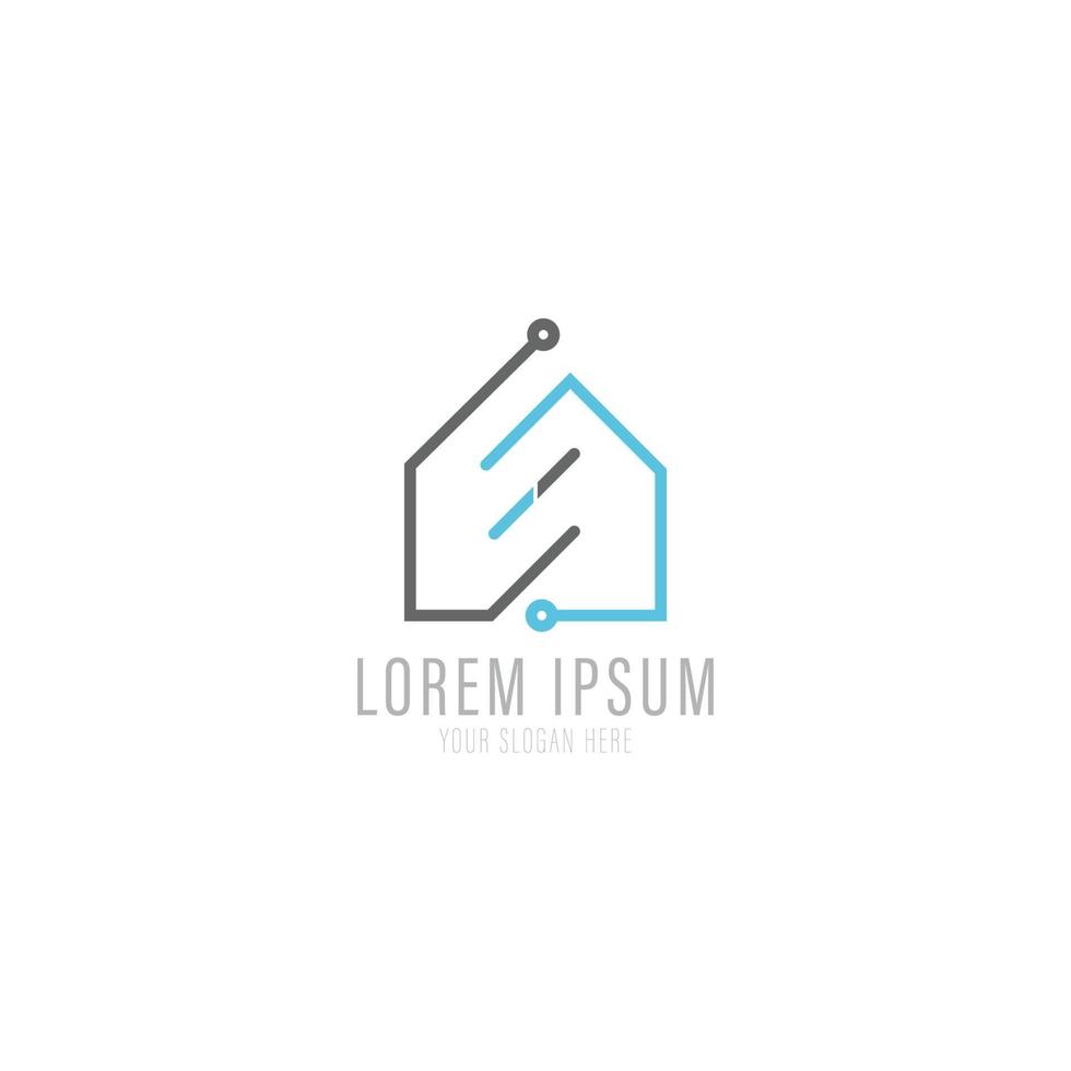 slim huis logo concept. platte stijliconen. geïsoleerde vectorillustratie. vector