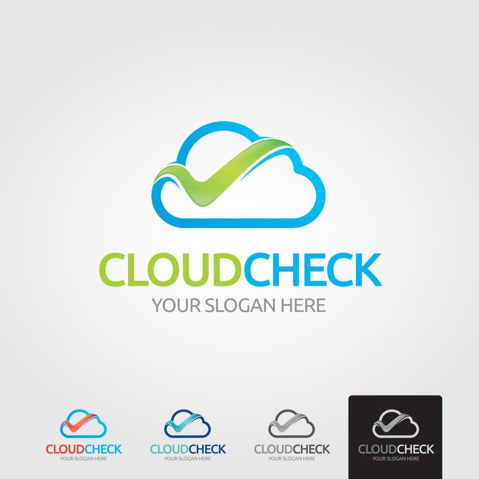 minimale cloud logo sjabloon - vector