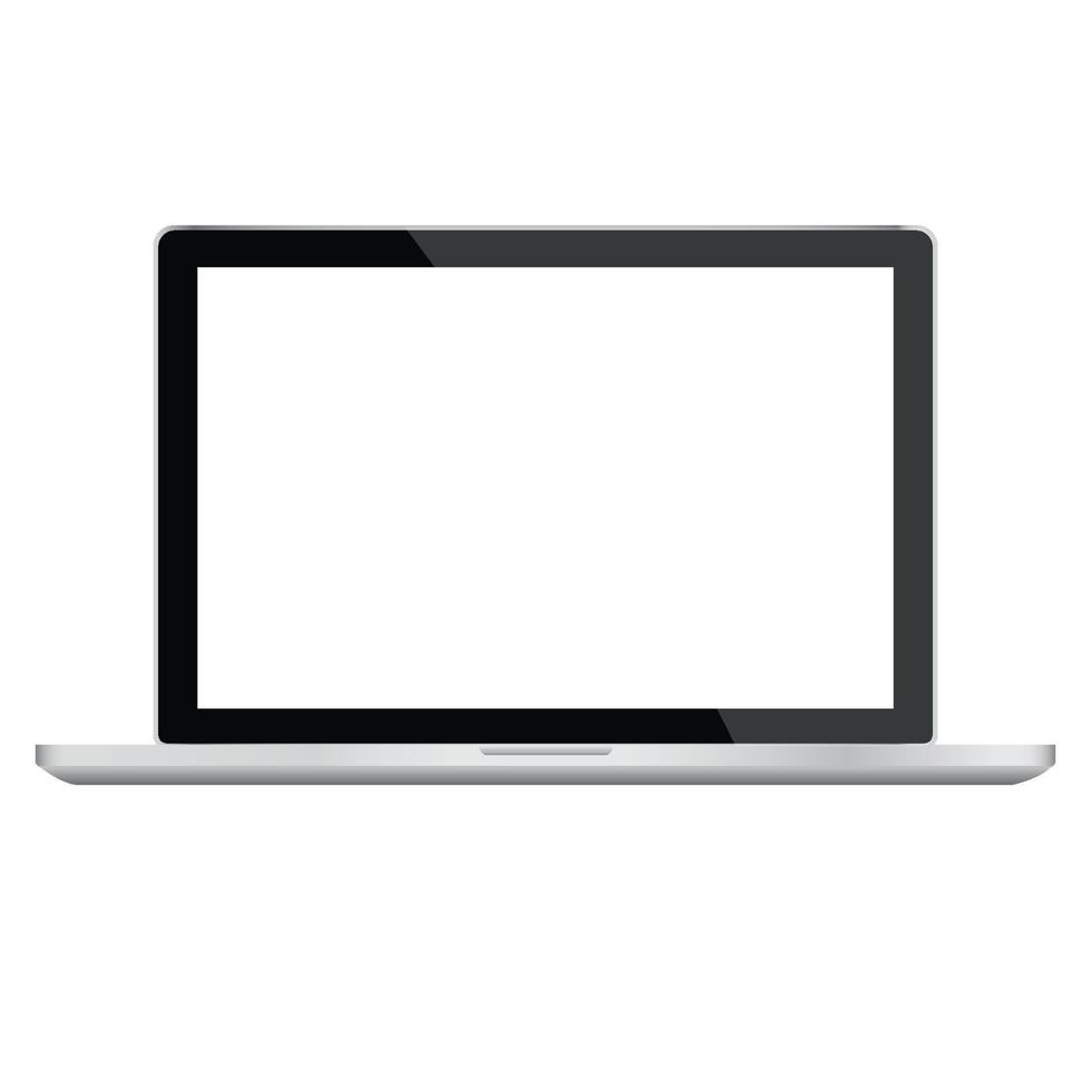 moderne glanzende laptop geïsoleerd op witte vector eps10