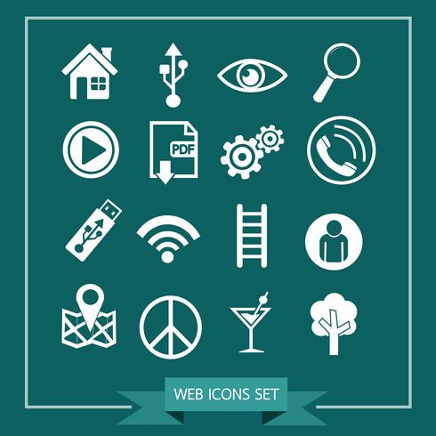 Set van web-iconen voor website en communicatie vector