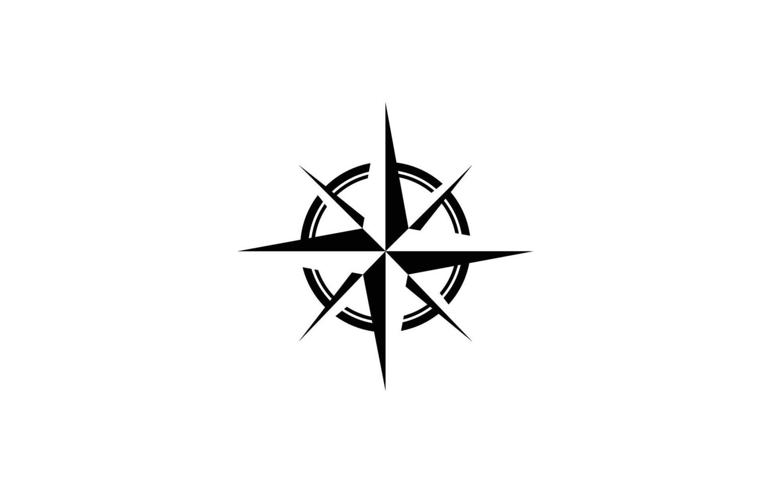 symbool logo-ontwerp van kompasavontuur voor buiten, reizen, rondreizen, navigatie en verkenning vector
