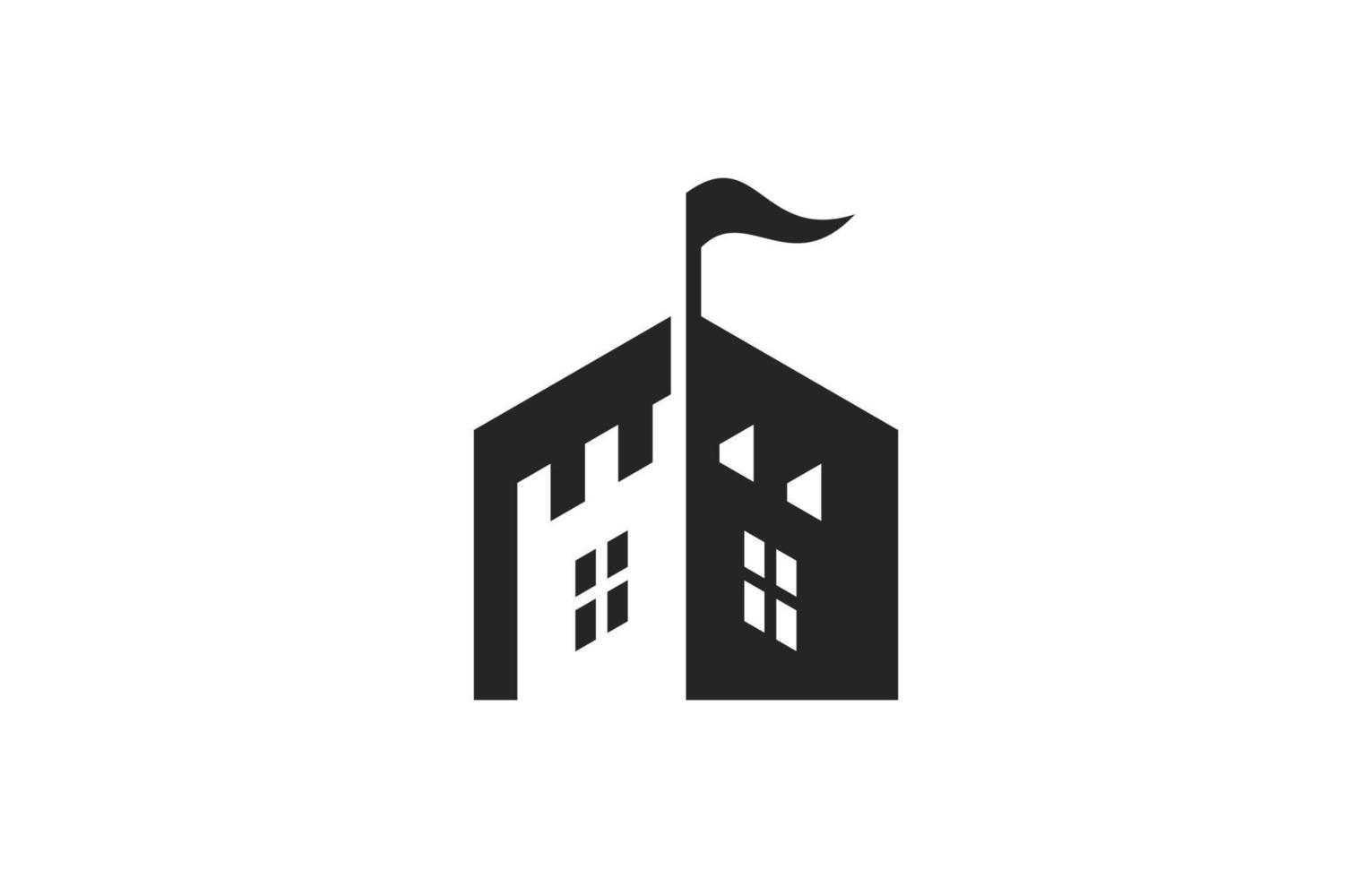 kasteel logo pictogram symbool inspiratie vector
