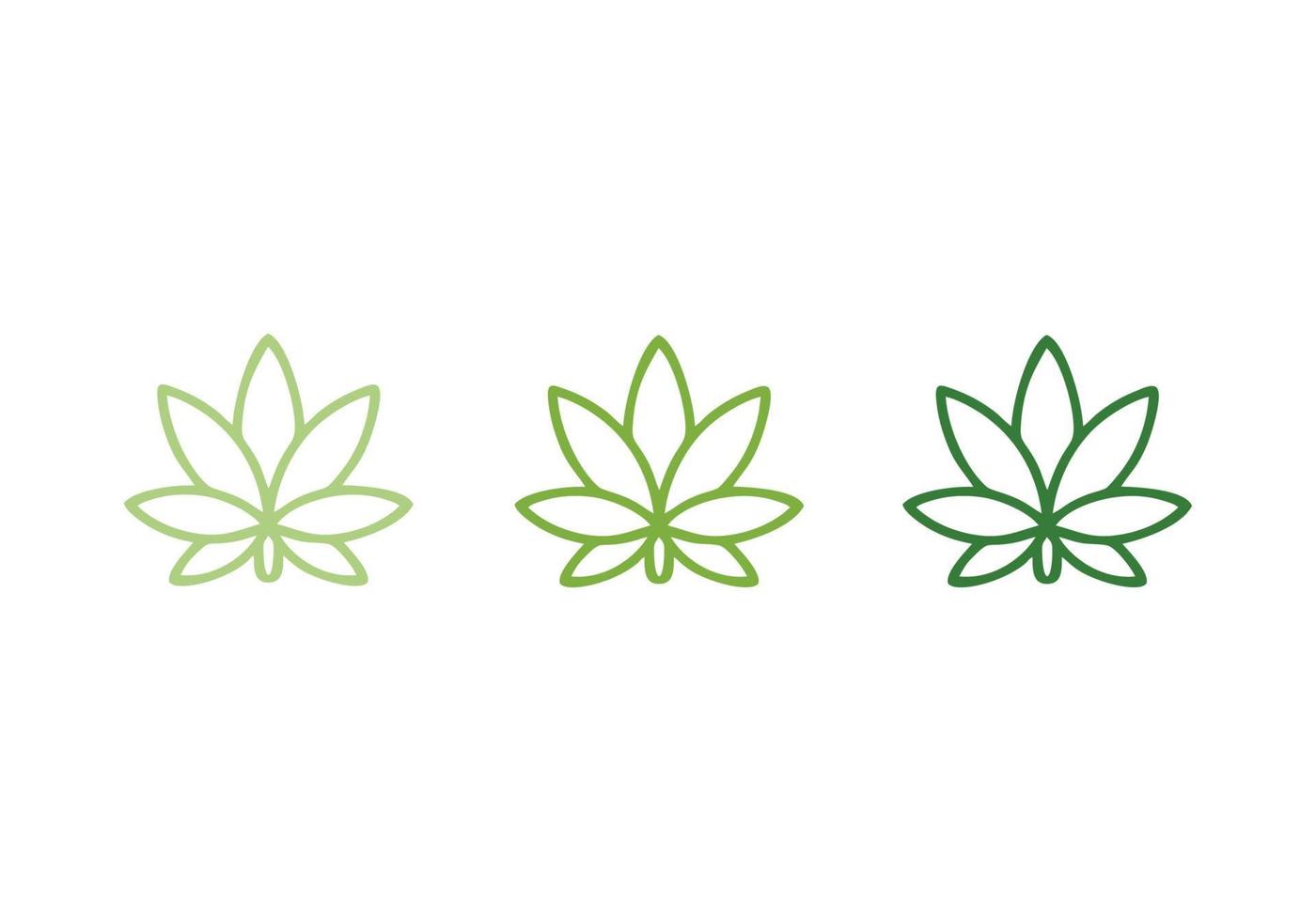 marihuana bladeren idee logo pictogram symbool inspiratie sjabloon vector