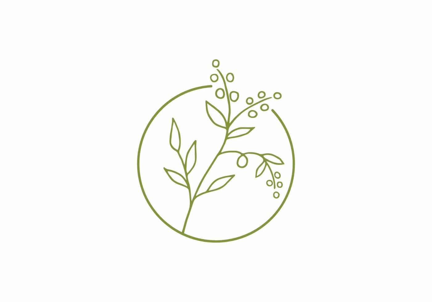 vrouwelijke botanische symbolen of logo-sjablonen vector