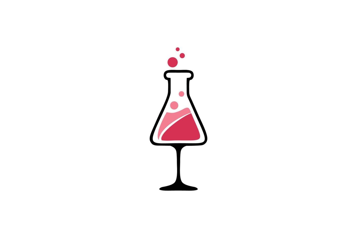 wijn laboratorium logo sjabloonontwerp. symbool illustratie. vector