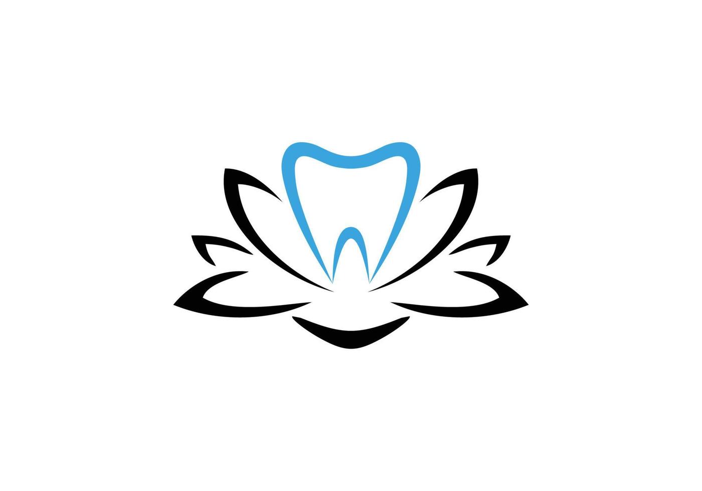 tandheelkundige bloem logo ontwerpsjabloon voor spa vector