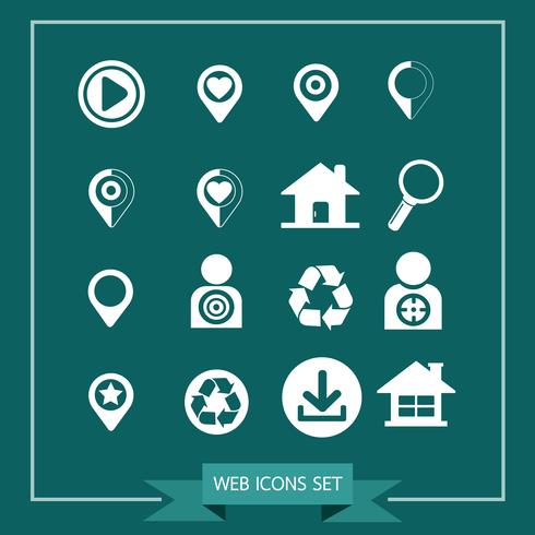 Set van web-iconen voor website en communicatie vector