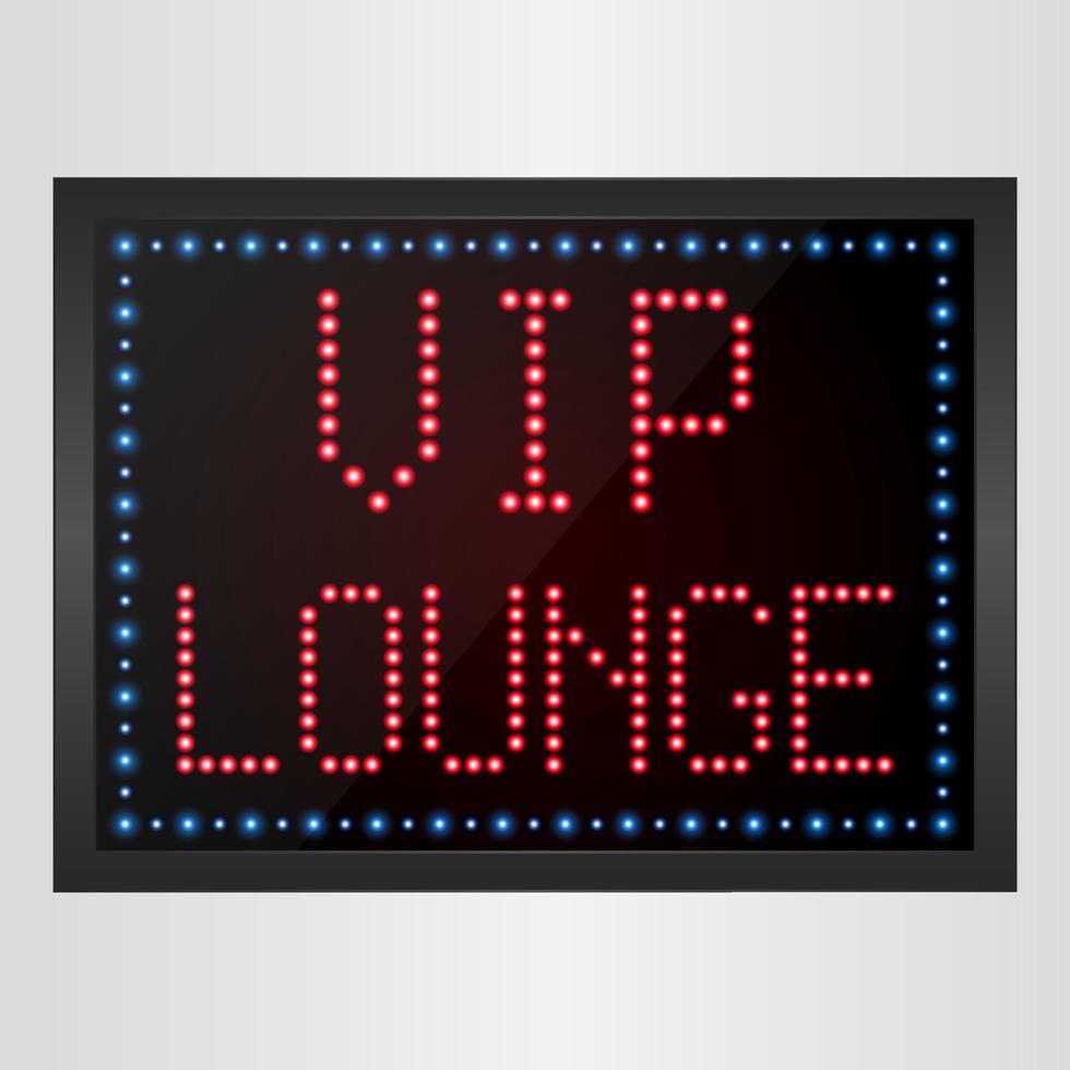 vip lounge led digitaal bord vector