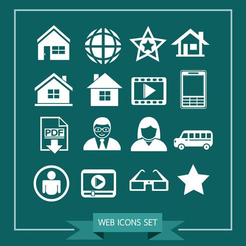 Set van web-iconen voor website en communicatie vector