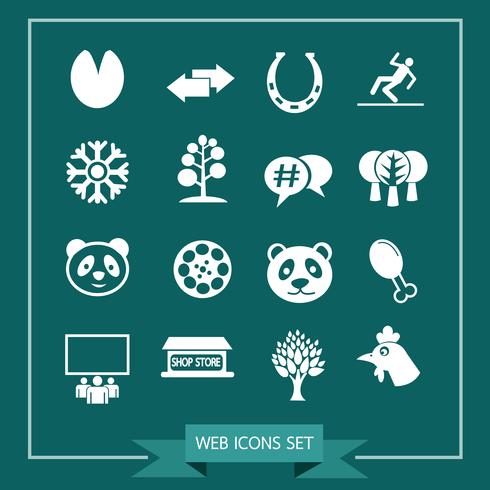 Set van web-iconen voor website en communicatie vector