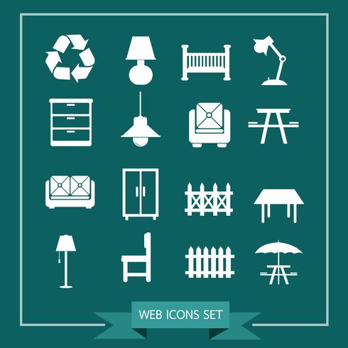 Set van web-iconen voor website en communicatie vector