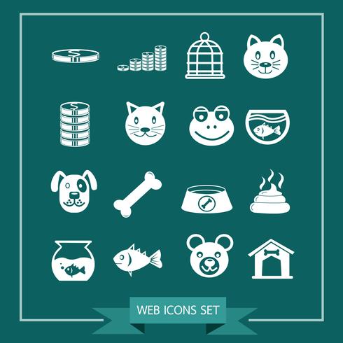 Set van web-iconen voor website en communicatie vector