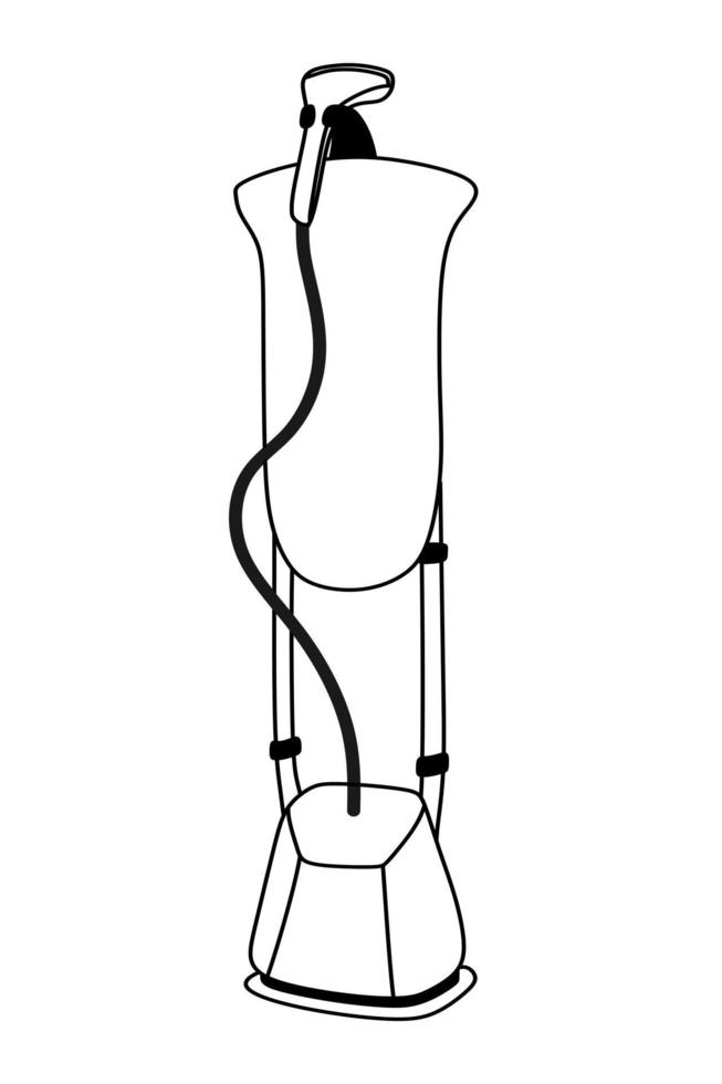 stoomboot voor kleding vectorillustratie in lineaire doodle stijl op een witte achtergrond. vector