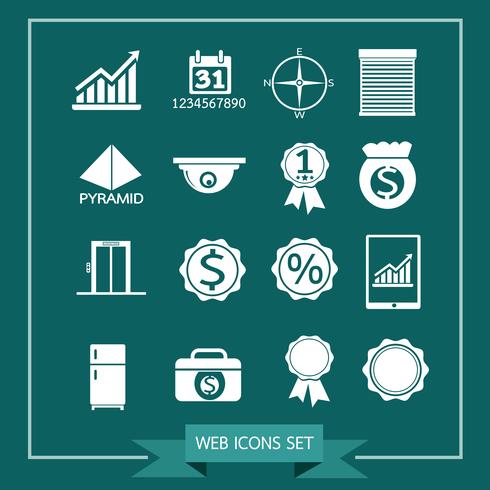 Set van web-iconen voor website en communicatie vector