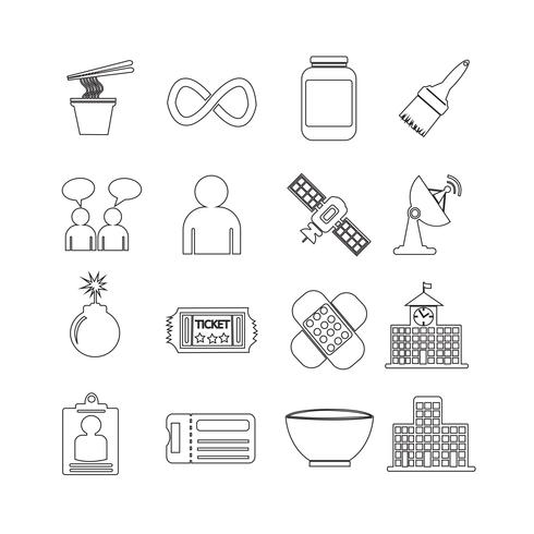 Set van web-iconen voor website en communicatie vector